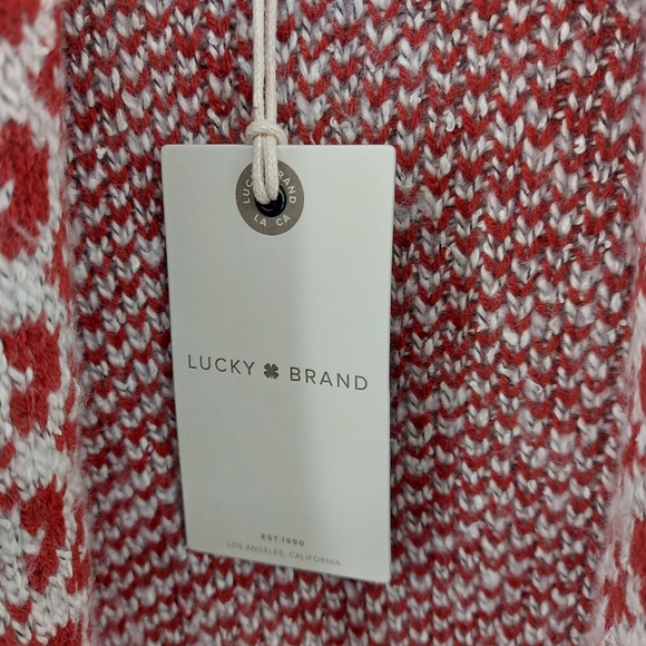 Lucky Brand Cardigan Cotton Aztec Bohemian open Front Cardigan Size Small - Picture 2 of 6